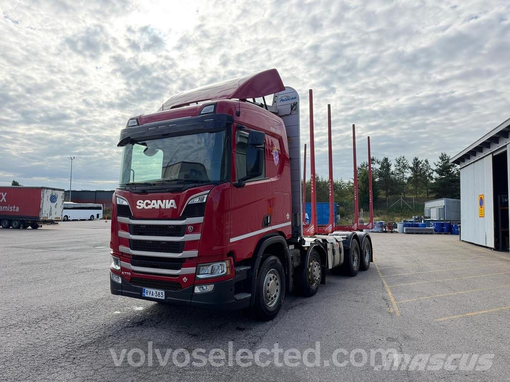 Scania R-serie 770 Euro 6 8x4 rautajousinen puuauto 2023 Puuautot