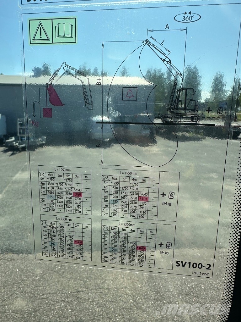 Yanmar SV 100-2 Väikeekskavaatorid 7t-12t