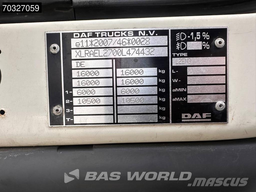 DAF LF 260 LF 4X2 16t Automatic Gearbox 1500kg Ladebor شاحنات ذات هيكل صندوقي