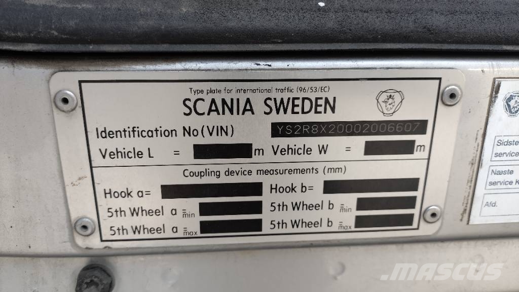 Scania R500 8x2 vl-laite+nosturipeti 30-40tn nosturille Camiones desmontables