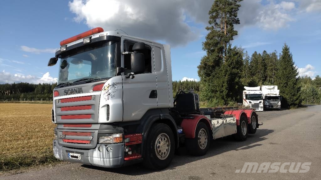 Scania R500 8x2 vl-laite+nosturipeti 30-40tn nosturille Camiones desmontables