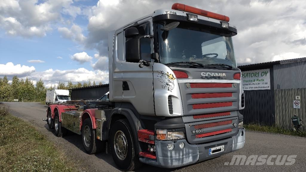Scania R500 8x2 vl-laite+nosturipeti 30-40tn nosturille Camiones desmontables