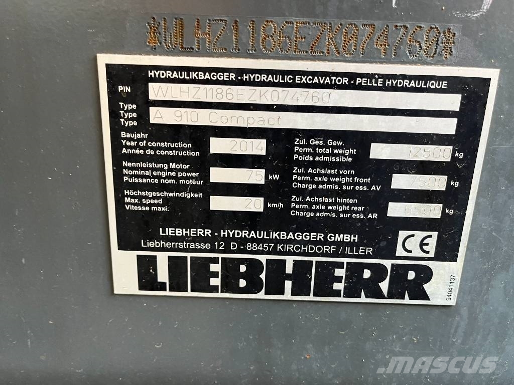 Liebherr A 910 Comp Excavadoras de ruedas