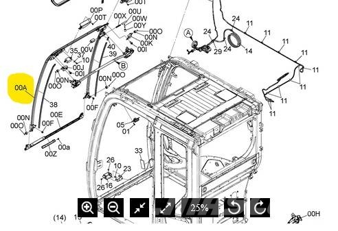 Hitachi CADRE DE PARE-BRISE / XB00019538 / ZX135 ET 225-7 Καμπίνες και εσωτερικό