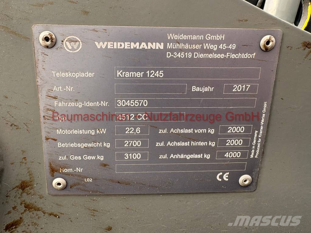 Kramer 1245 gebraucht BJ 2017 1.640 h Teleskopiskie manipulatori