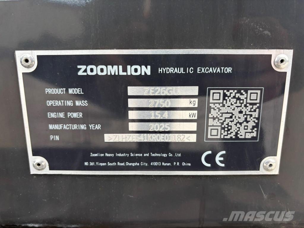 Zoomlion ZE26GU NEW / TILT BUCKET Minikaivukoneet < 7t