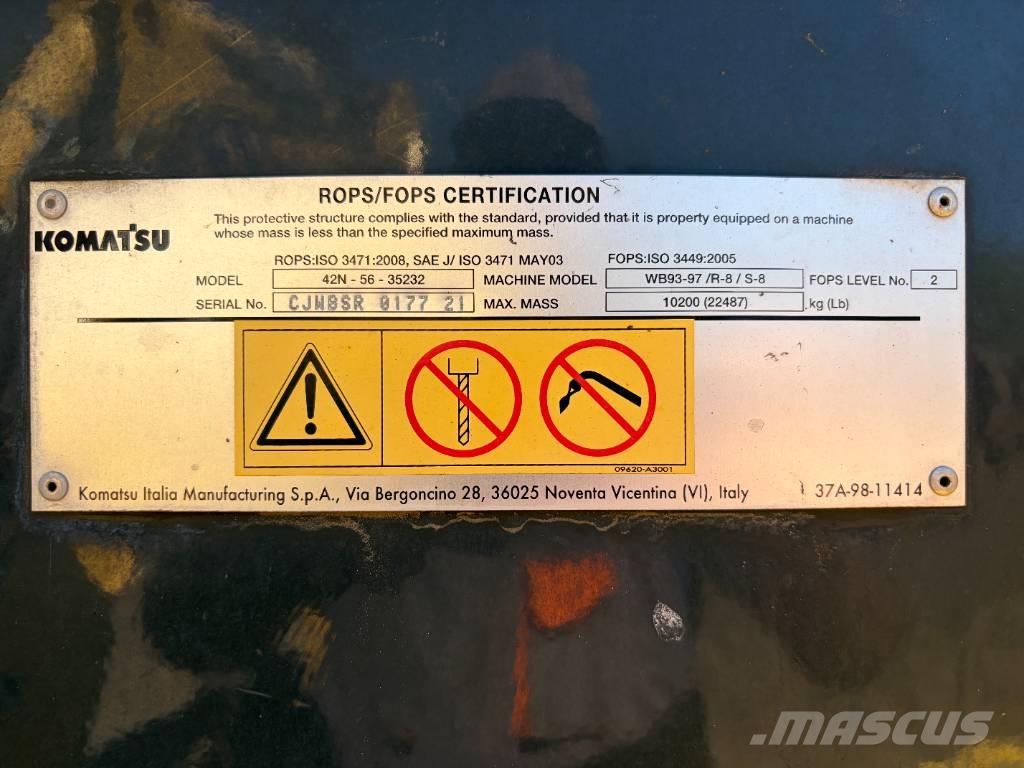 Komatsu WB 93 R-8 Ekskavatoriniai krautuvai