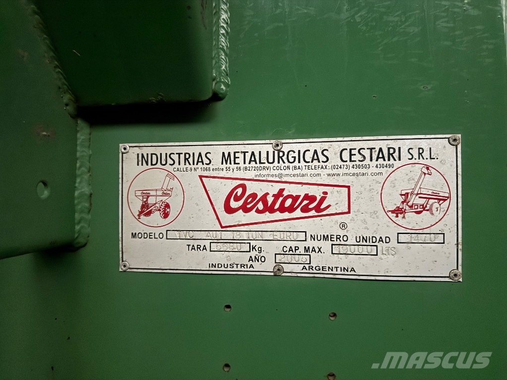 Cestari TVC 18t, fältvagn för lastväxlare Ρυμούλκες σπόρων