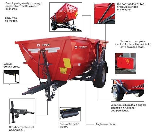 Metal-Fach T930 Hermetic trailer / 6 tones Sklápěcí přívěs