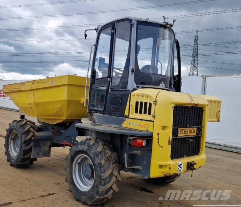Wacker Neuson DW60 6T fülkés forgózsámolyos dömper rendszám Dumpperit