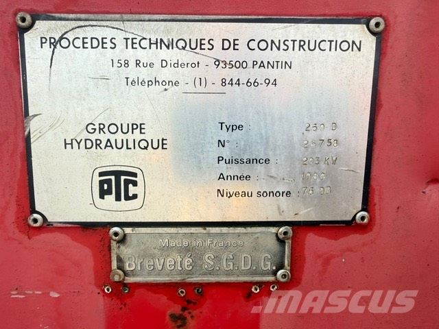 PTC 260D, 203kW Hydraulic Power Pack to suit Pile Driv مطارق دق خوازيق هيدروليكية