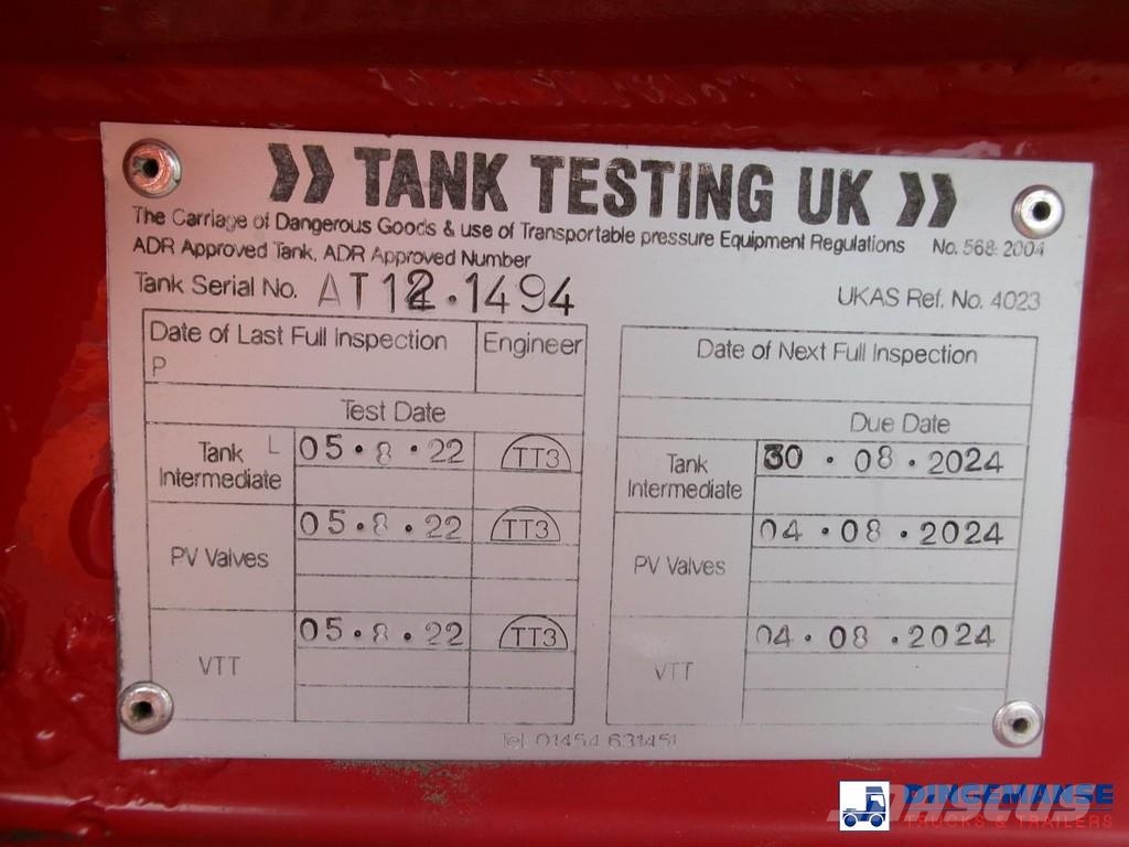  Lakeland Fuel tank alu 42.8 m3 / 6 comp + pump Semirremolques cisterna