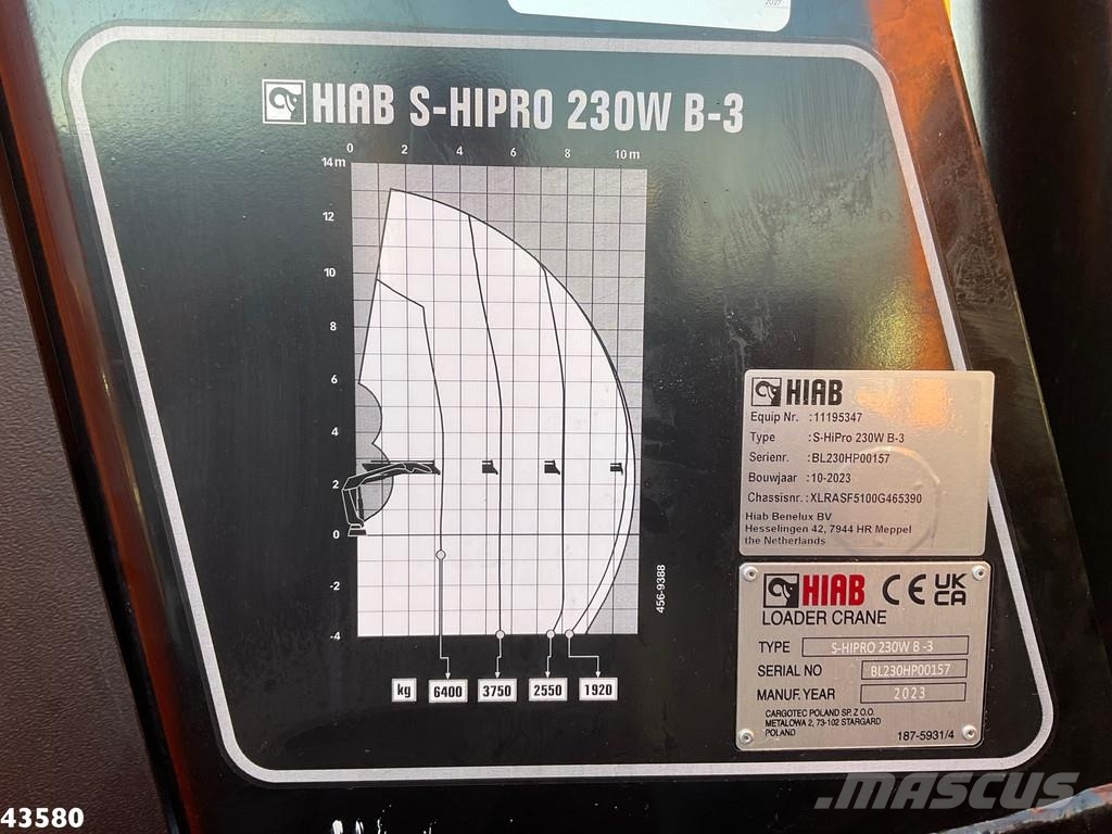 DAF FAN XD 340 Hiab 23 Tonmeter laadkraan + Welvaarts Kamioni za otpad