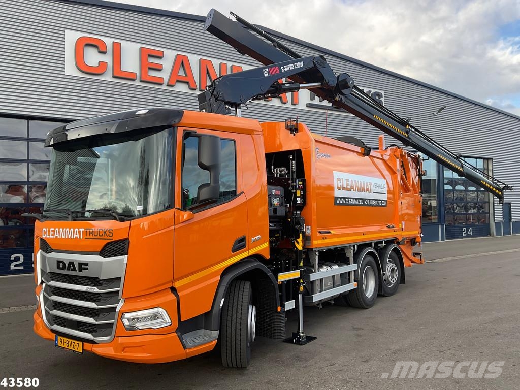 DAF FAN XD 340 Hiab 23 Tonmeter laadkraan + Welvaarts Kamioni za otpad