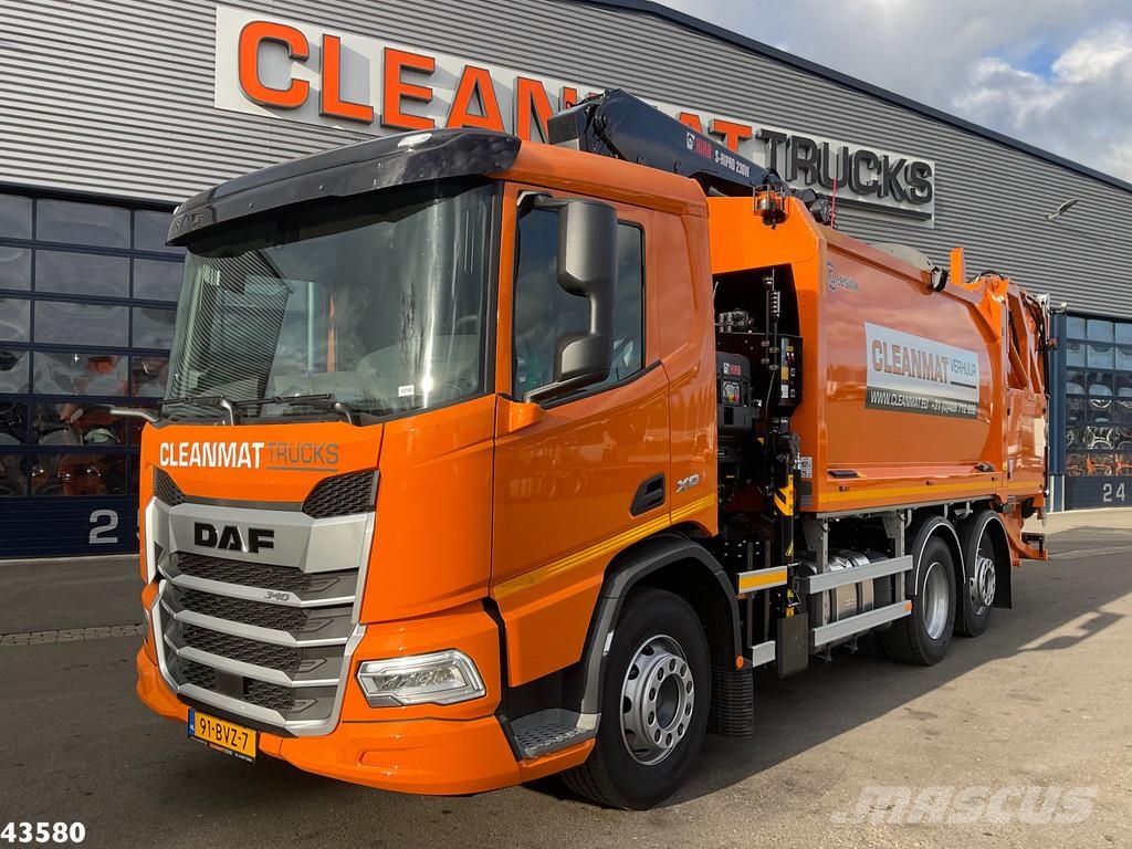 DAF FAN XD 340 Hiab 23 Tonmeter laadkraan + Welvaarts Kamioni za otpad