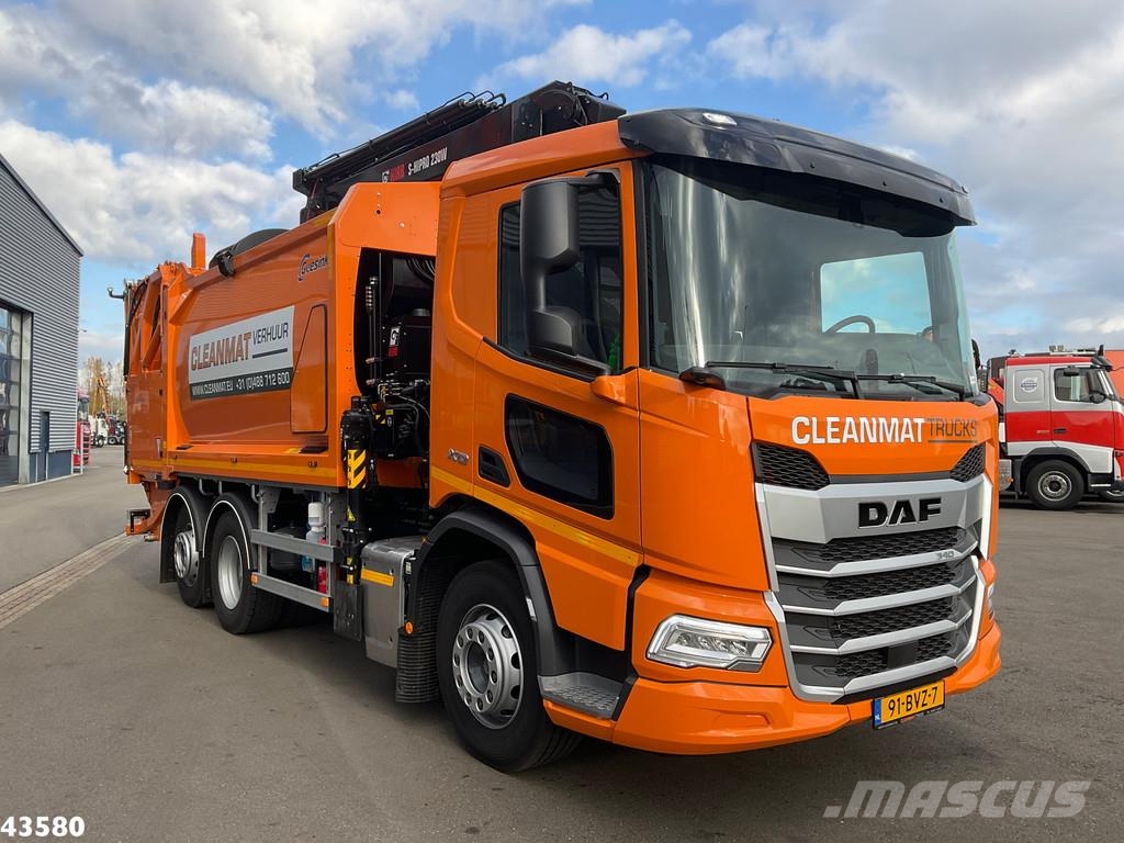DAF FAN XD 340 Hiab 23 Tonmeter laadkraan + Welvaarts Kamioni za otpad