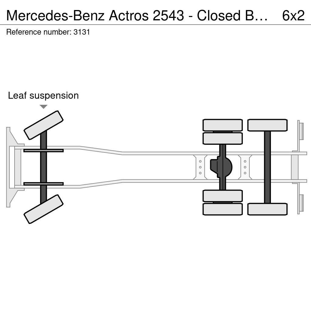 Mercedes-Benz Actros 2543 - Closed Box Truck - V6 - 6x2 - Side O Kastenaufbau
