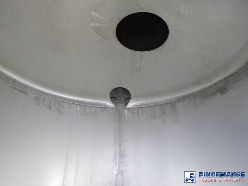  Fluid Chemical tank inox 37.5 m3 / 1 comp ADR 28-1 Poluprikolice cisterne