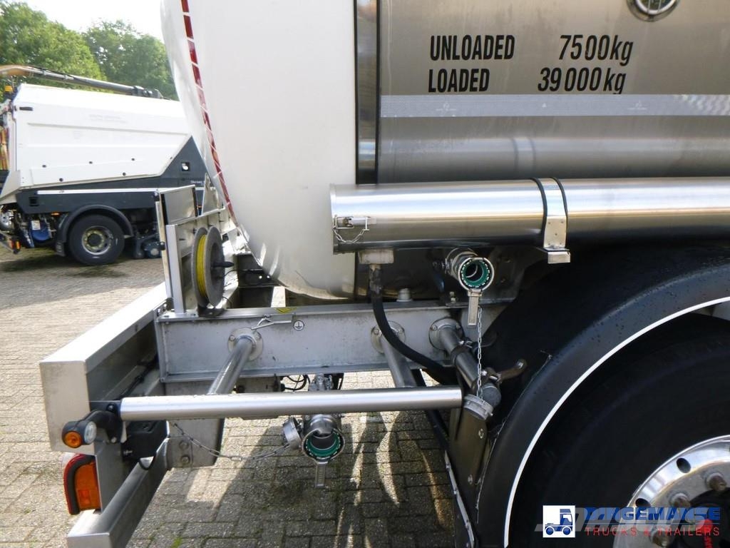  Fluid Chemical tank inox 37.5 m3 / 1 comp ADR 28-1 Poluprikolice cisterne