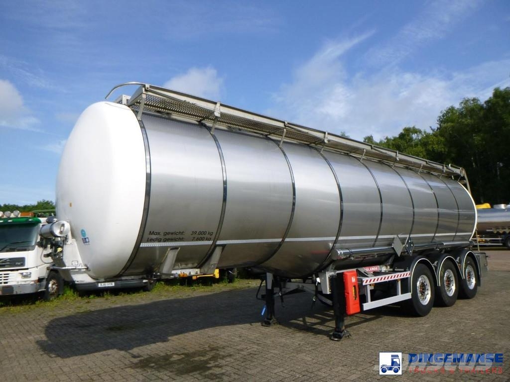  Fluid Chemical tank inox 37.5 m3 / 1 comp ADR 28-1 Poluprikolice cisterne