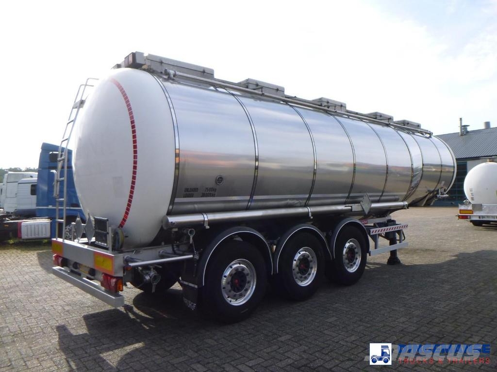  Fluid Chemical tank inox 37.5 m3 / 1 comp ADR 28-1 Poluprikolice cisterne