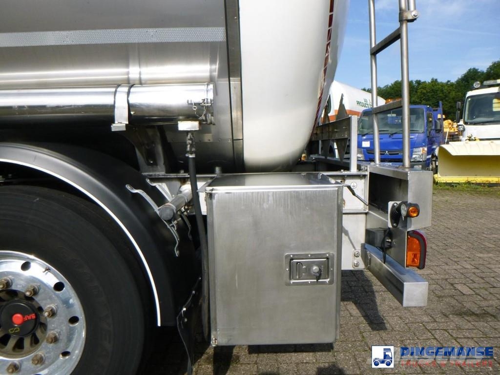  Fluid Chemical tank inox 37.5 m3 / 1 comp ADR 28-1 Poluprikolice cisterne