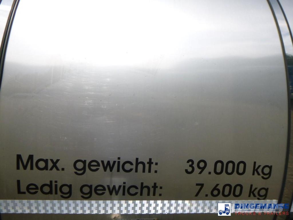  Fluid Chemical tank inox 37.5 m3 / 1 comp ADR 28-1 Poluprikolice cisterne