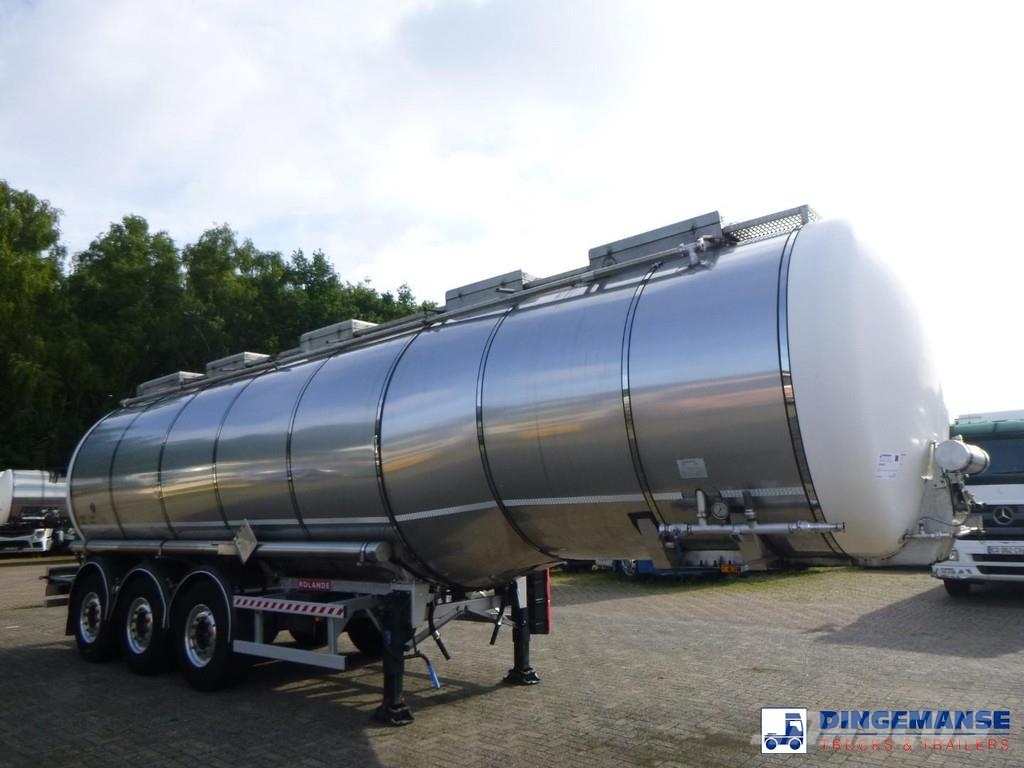  Fluid Chemical tank inox 37.5 m3 / 1 comp ADR 28-1 Poluprikolice cisterne