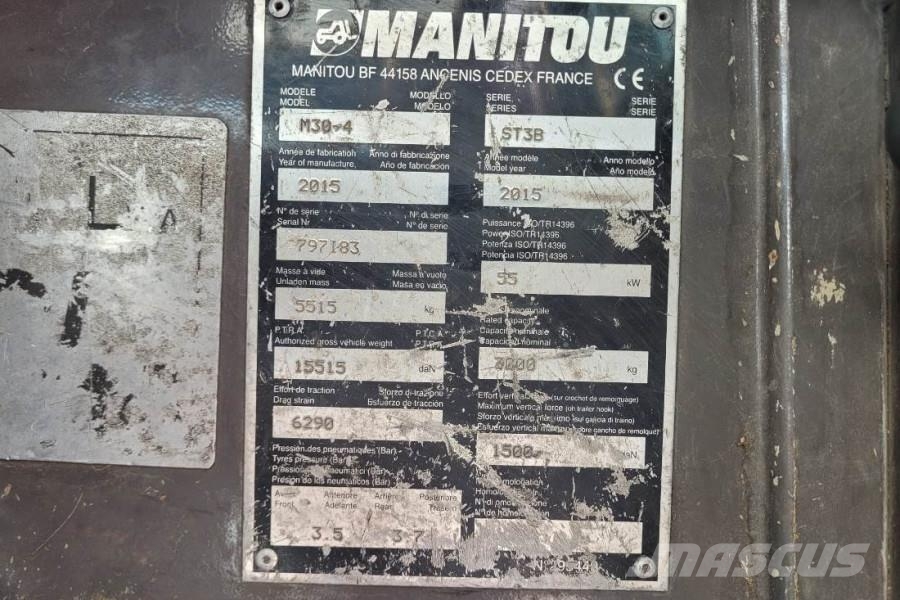 Manitou M30-4 Valid Inspection, *Guarantee, Diesel, 4x4 Dr ラフターテレントラック