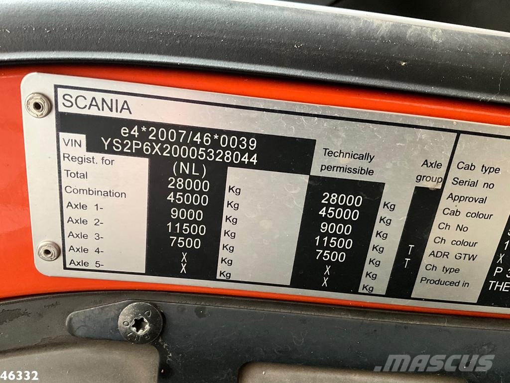 Scania P 320 HMF 14 Tonmeter Z-kraan Just 199.760 km! 덤프 트럭