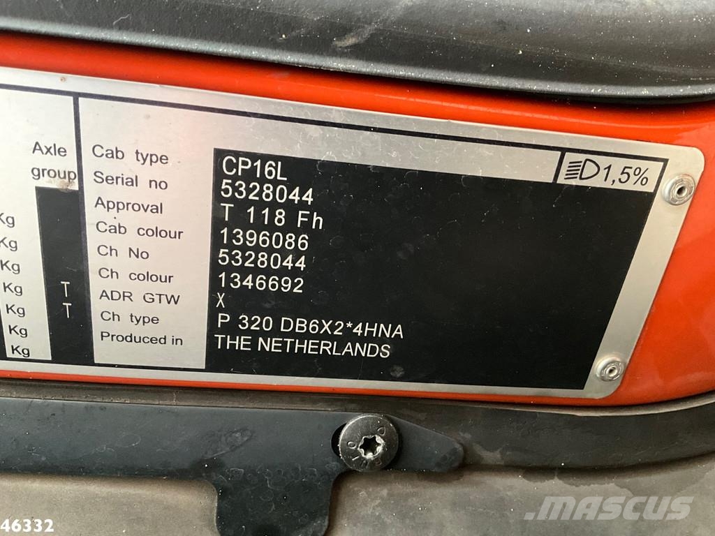 Scania P 320 HMF 14 Tonmeter Z-kraan Just 199.760 km! 덤프 트럭