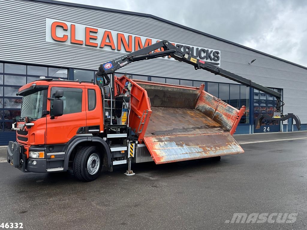 Scania P 320 HMF 14 Tonmeter Z-kraan Just 199.760 km! 덤프 트럭