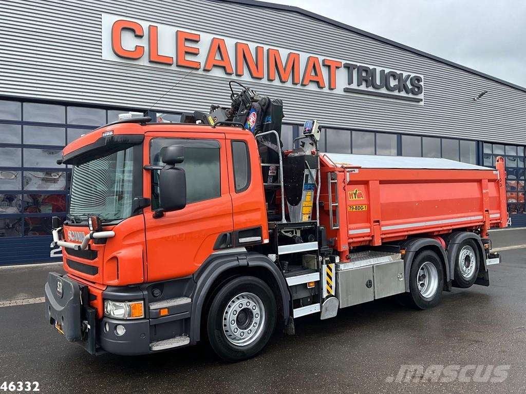 Scania P 320 HMF 14 Tonmeter Z-kraan Just 199.760 km! 덤프 트럭