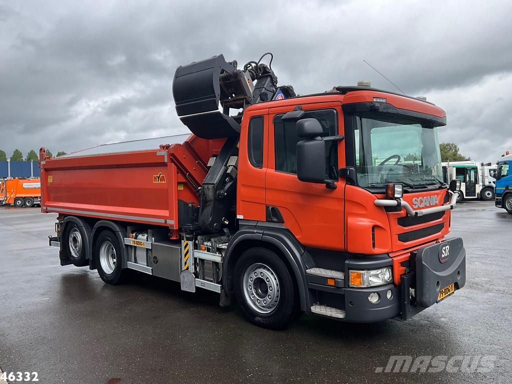 Scania P 320 HMF 14 Tonmeter Z-kraan Just 199.760 km! 덤프 트럭
