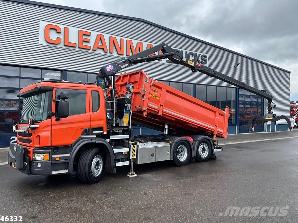 Scania P 320 HMF 14 Tonmeter Z-kraan Just 199.760 km! 덤프 트럭