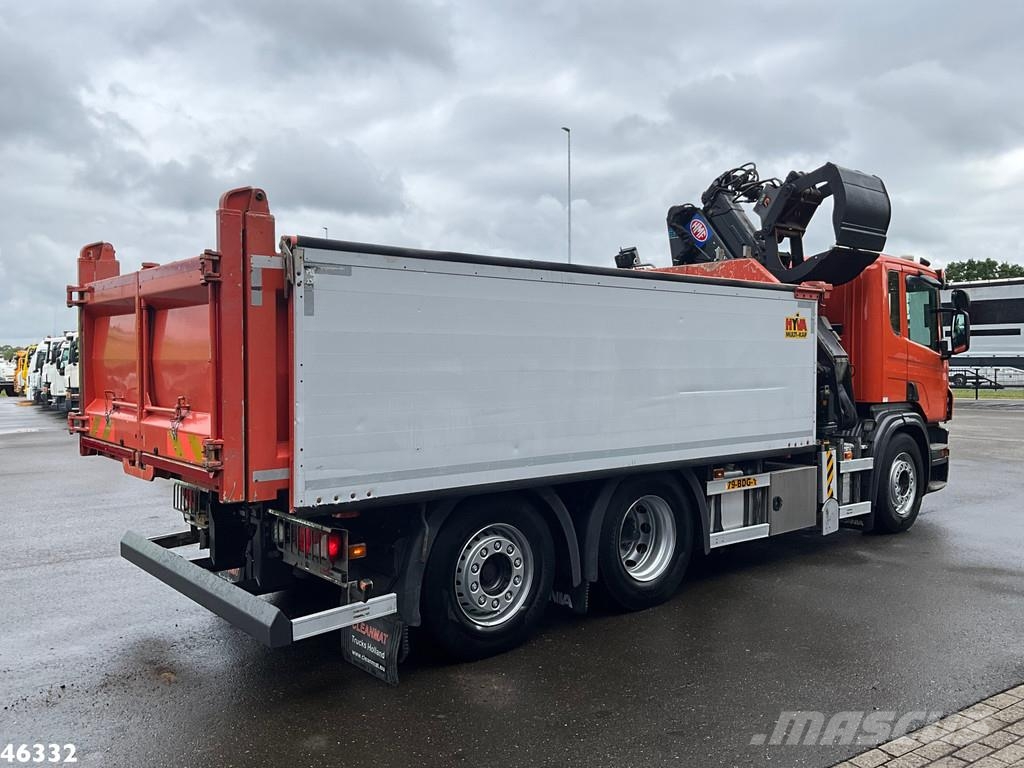 Scania P 320 HMF 14 Tonmeter Z-kraan Just 199.760 km! 덤프 트럭