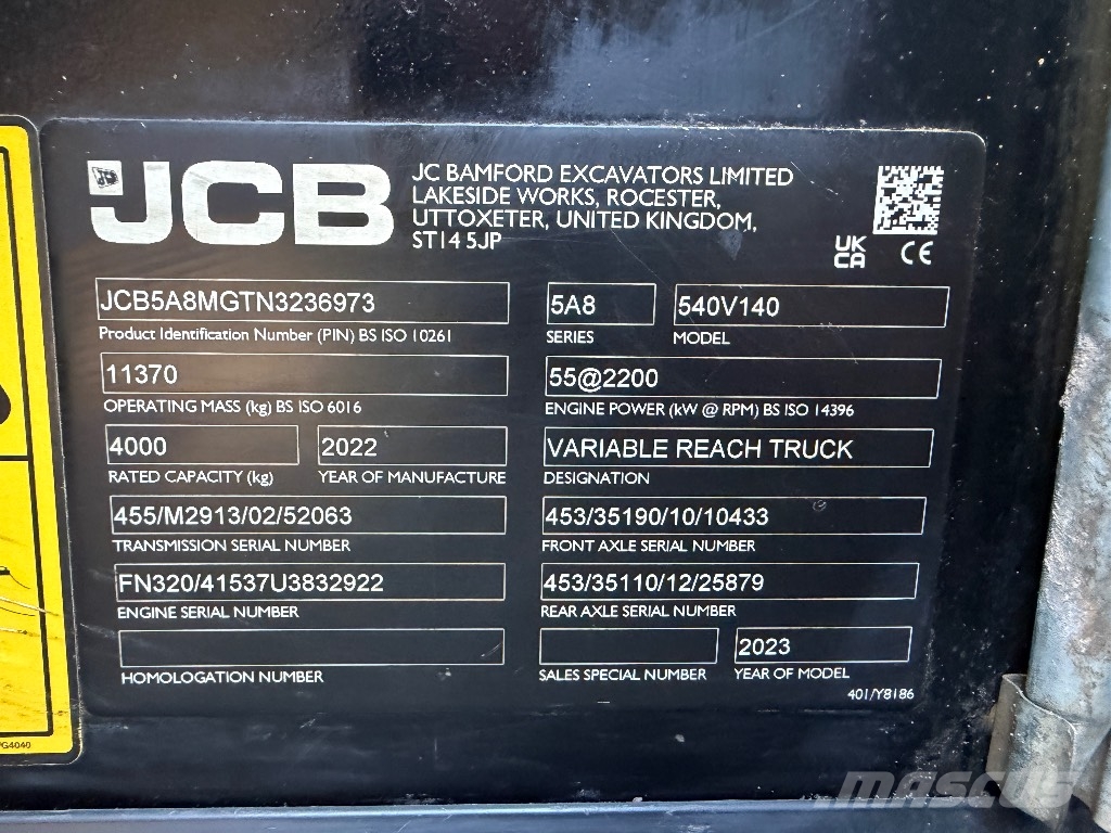 JCB 540-140 Telescopic handlers