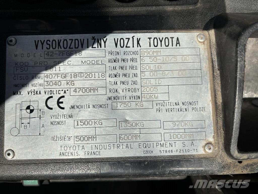 Toyota 42-7FGF18 شاحنات LPG