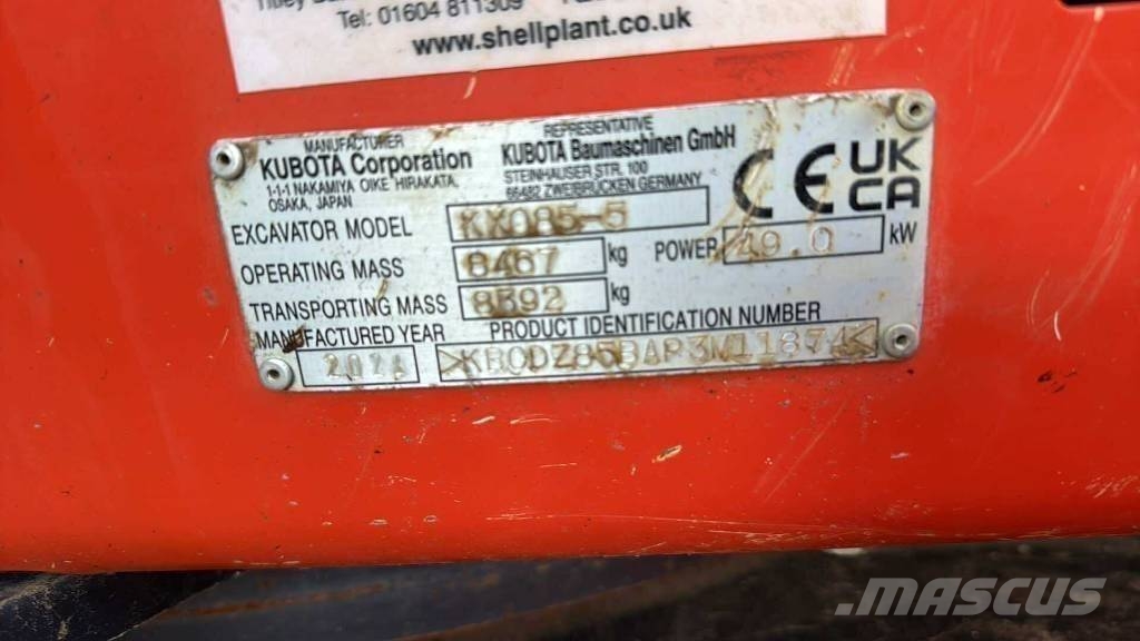 Kubota KX 080-5 حفارات وسط 7 طن - 12 طن