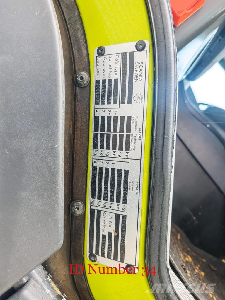 Scania P124C 420 4x4 Hauser 2000 Winde Wasserwerfer Licht Camiones de Bomberos