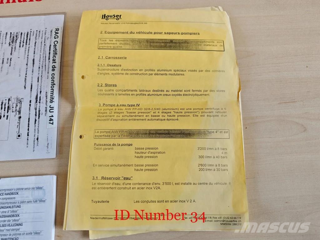 Scania P124C 420 4x4 Hauser 2000 Winde Wasserwerfer Licht Camiones de Bomberos