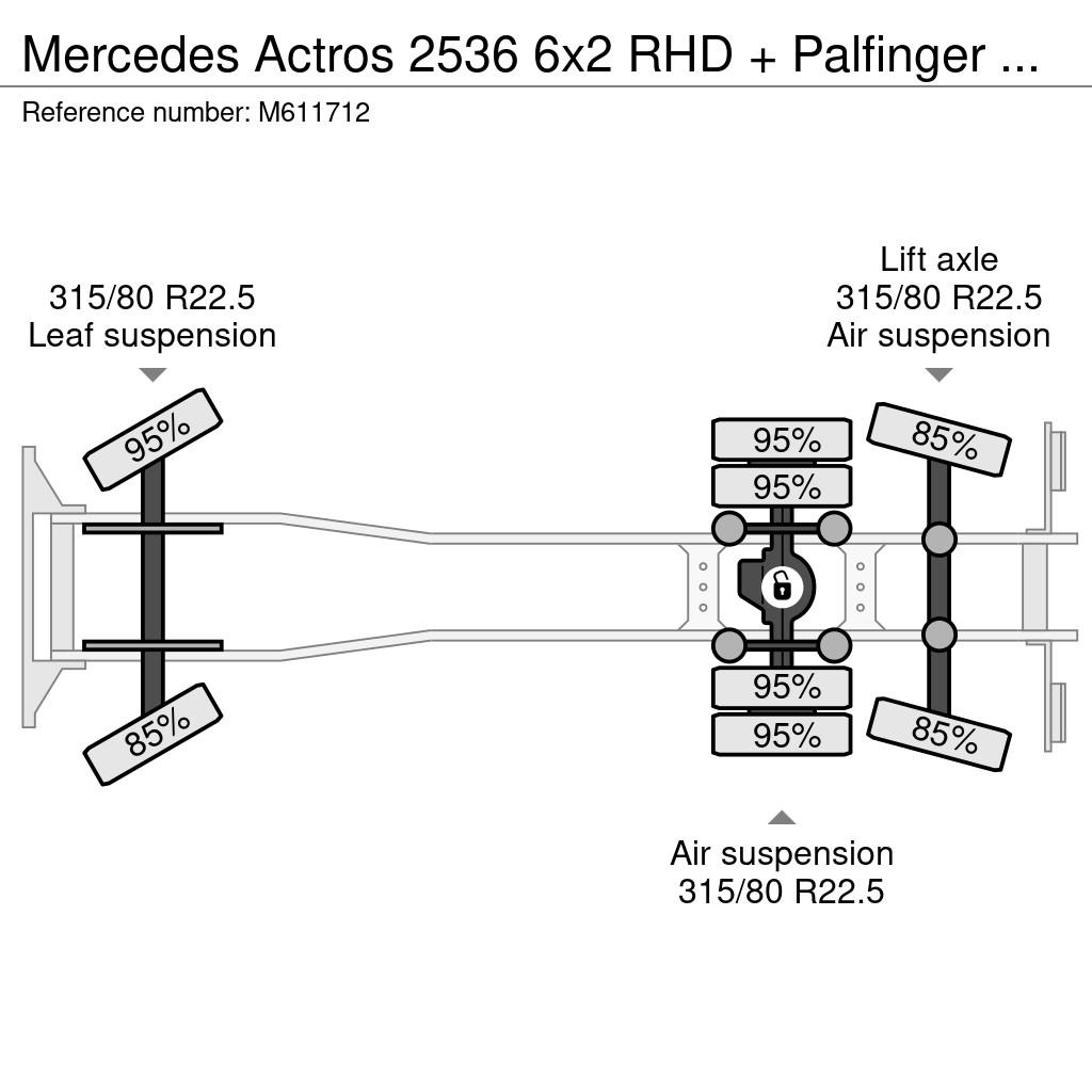 Mercedes-Benz Actros 2536 6x2 RHD + Palfinger PK8501 全路面起重機/吊車