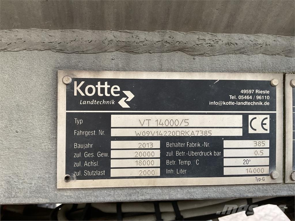 Kotte VT 14.000 Garant 水肥车