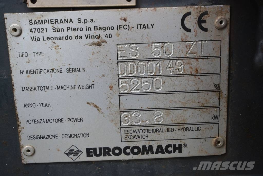Eurocomach ES 50 ZT Міні-екскаватори < 7т