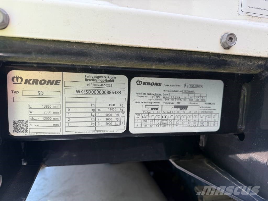 Krone SD Semirremolques de caja de lona