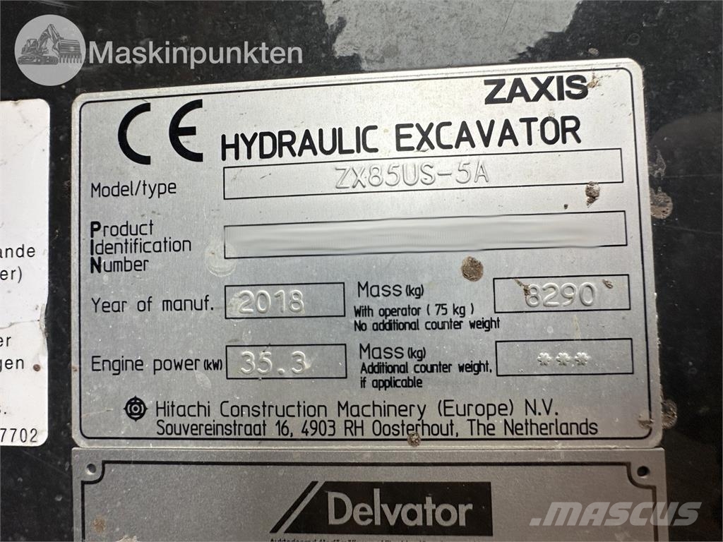 Hitachi ZX 85 US-5A 履带挖掘机