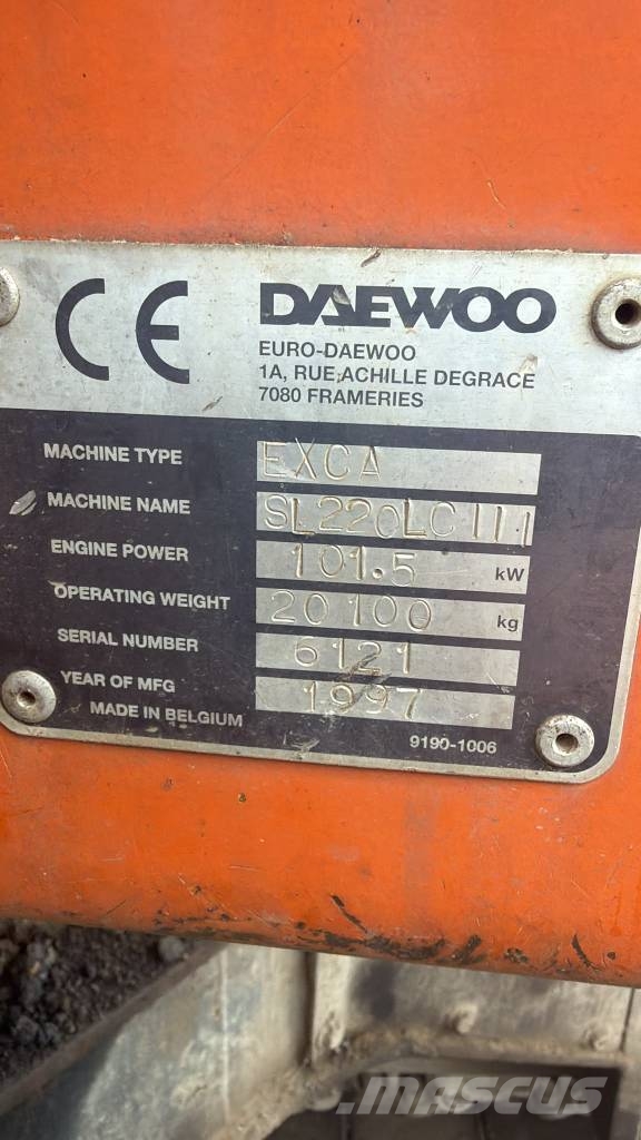 Daewoo Doosan SL220LC Roomikekskavaatorid