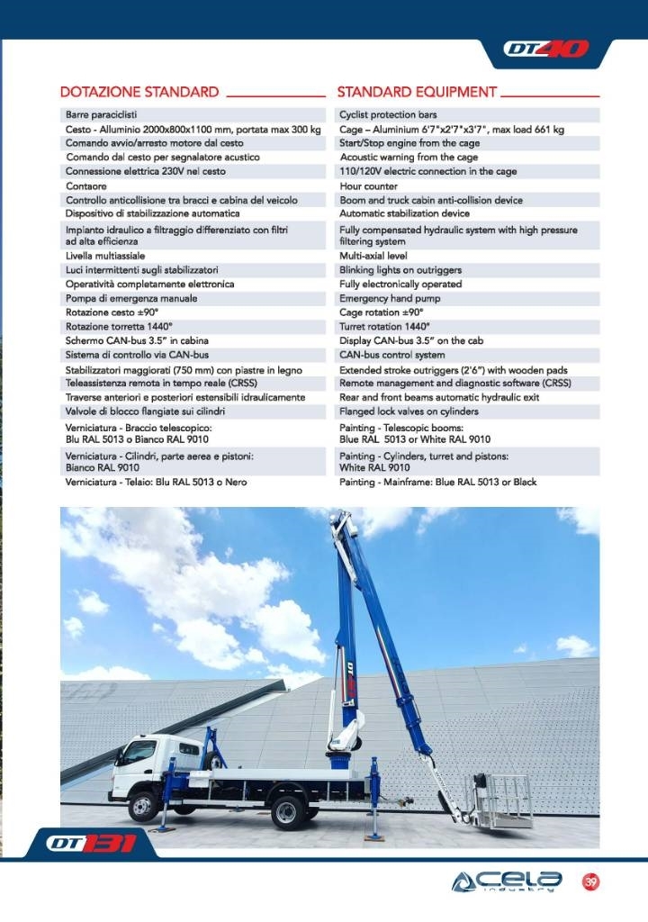 Cela Truck DT40 Truck & Van mounted aerial platforms