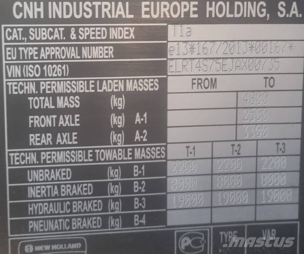 New Holland T75S Ciągniki rolnicze
