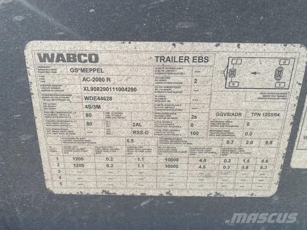 GS Meppel AIC-2000 2 AXLE - BPW + BDF SYSTEM Razstavljive prikolice